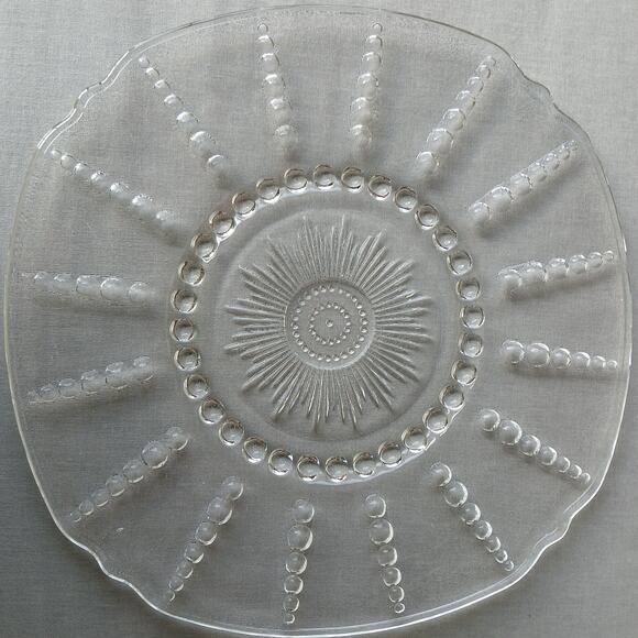 Vintage Federal Glass Columbia Clear Depression Glass 11" Chop Plate MCM serving - Picture 1 of 6